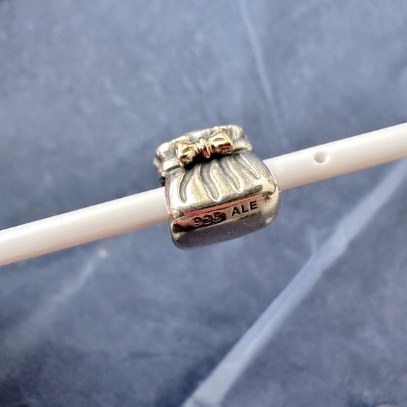 RETIRED Pandora Purse Handbag Charm with 14k bow - Picture 7 of 13
